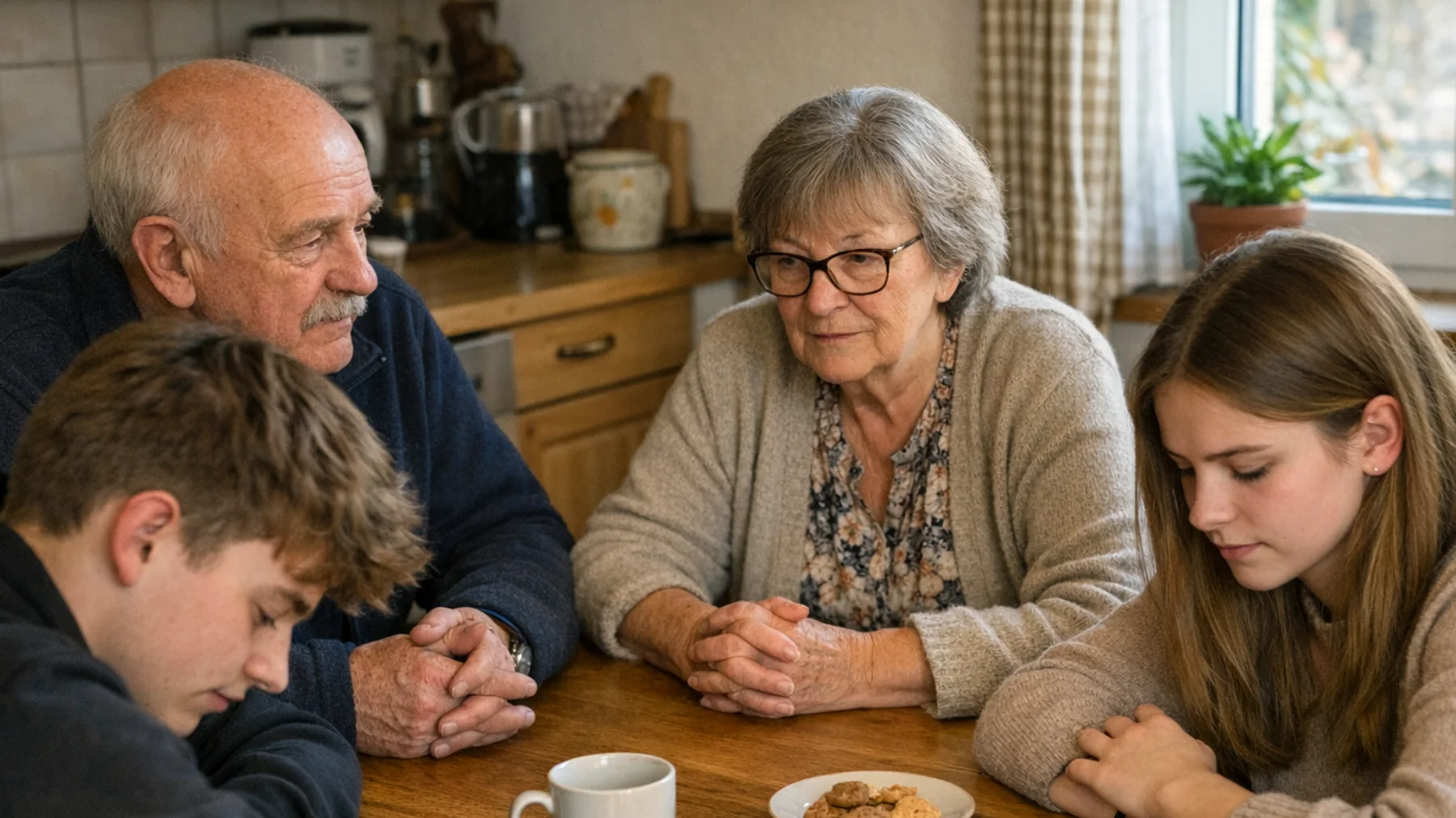 Die Großeltern beobachten, dass ihre Enkelkinder im Jugendalter zunehmend unter einem geringen Selbstwertgefühl leiden. Die Jugendlichen zweifeln ständig an ihren Fähigkeiten, vergleichen sich negativ mit Gleichaltrigen und suchen übermäßig nach Bestätigung von außen. Die Großeltern wissen nicht, wie sie unterstützend eingreifen sollen, ohne die Rolle der Eltern zu übernehmen oder die Situation zu verschlimmern."
