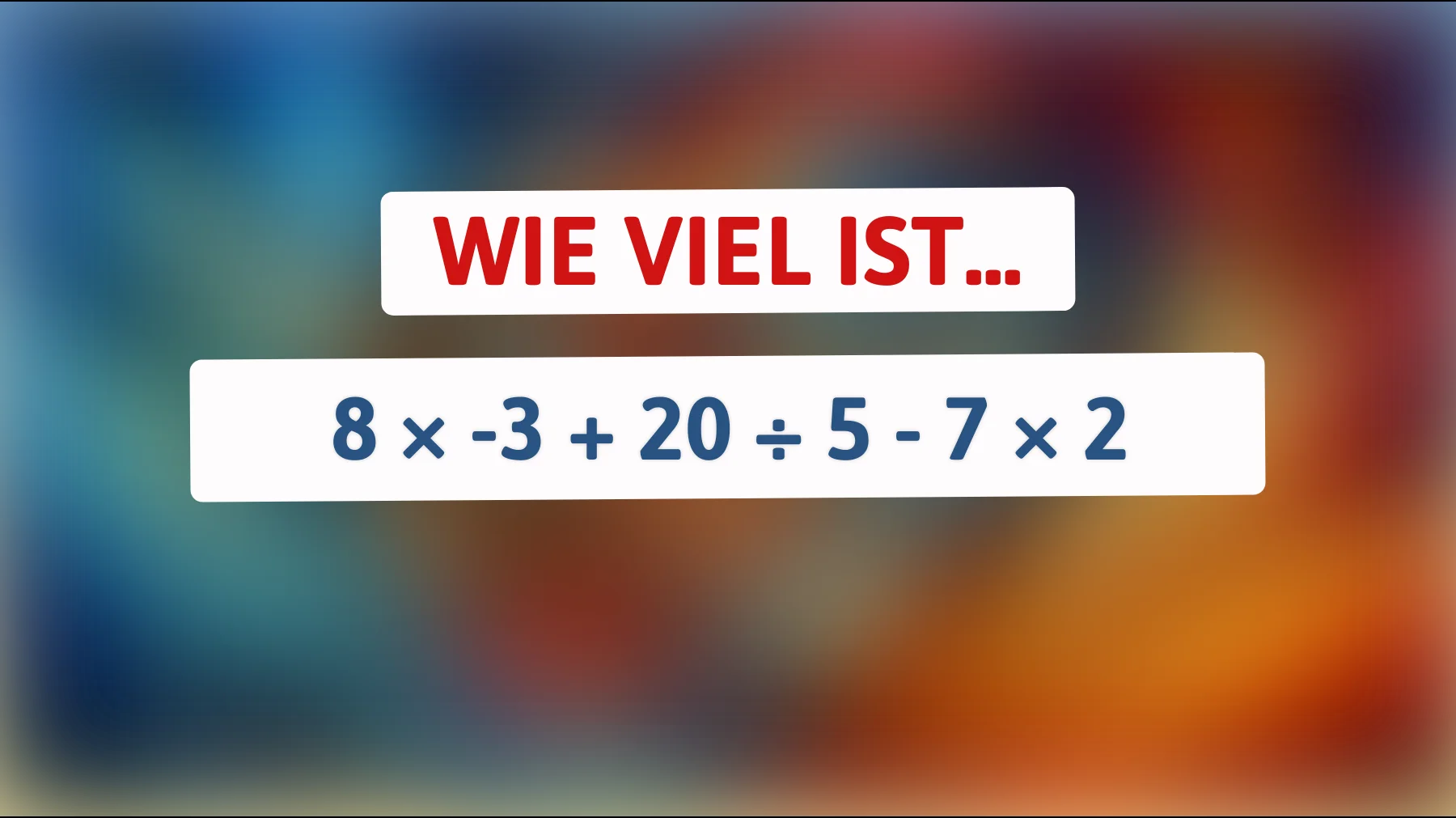 Nur 1 von 10 schafft das: Löst du diese scheinbar einfache Rechnung richtig?"